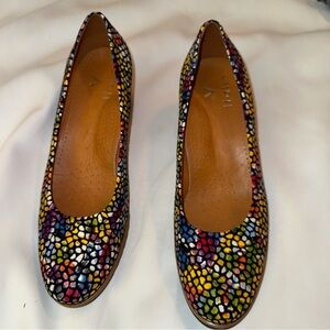 Vibrant Multicolor Wedge Shoes